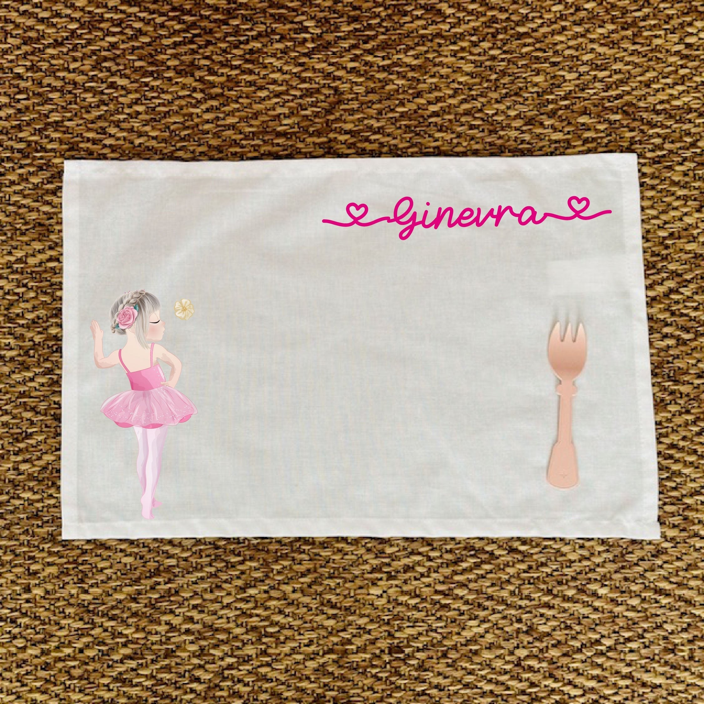 Tovaglietta pranzo Ballerina Personalizzabile con nome - Be Brave Boutique