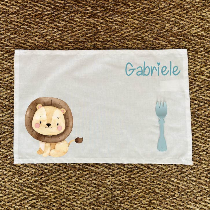Tovaglietta pranzo Leone Cucciolo con nome - Be Brave Boutique