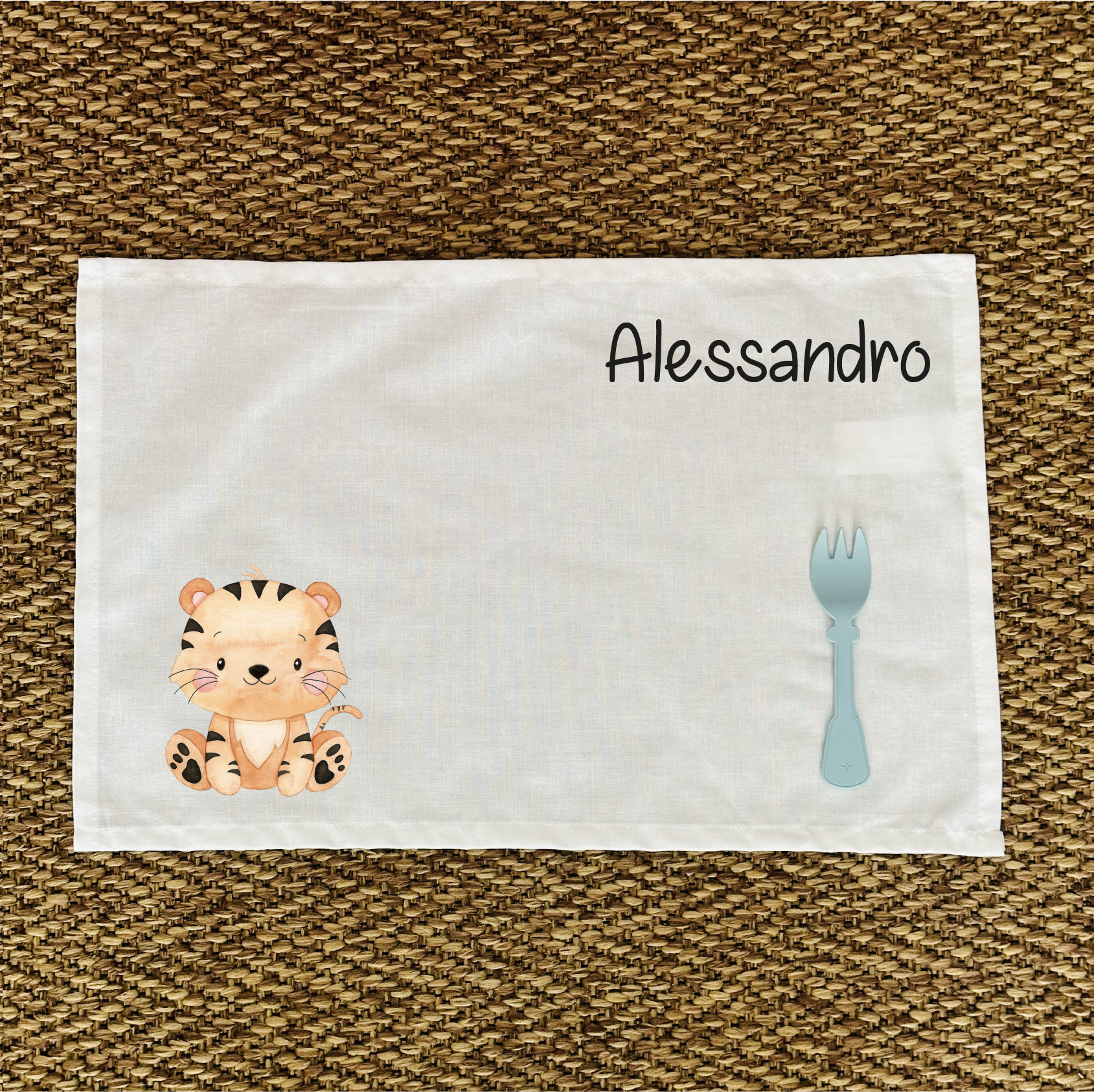 Tovaglietta pranzo Tigrotto Personalizzabile con nome - Be Brave Boutique