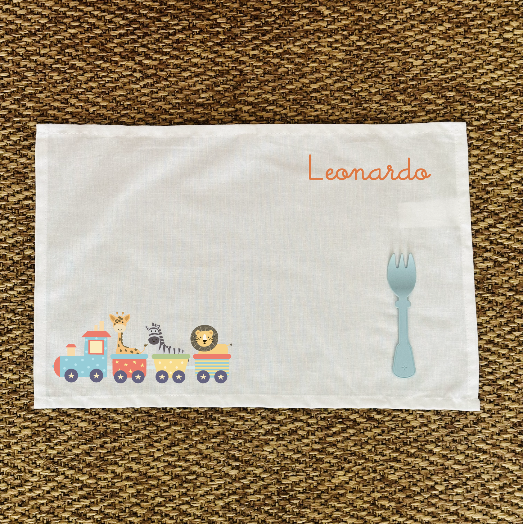 Tovaglietta pranzo Trenino Personalizzabile con nome - Be Brave Boutique