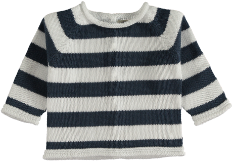 Maglioncino/cardigan Manley righe ice-Blu - Be Brave Boutique