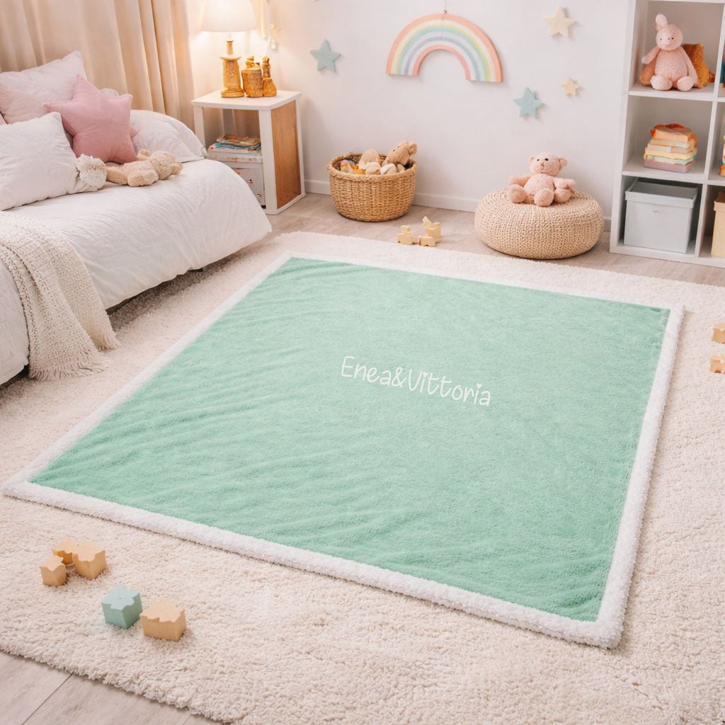 Coperta 130x170 in sherpa personalizzabile con nome