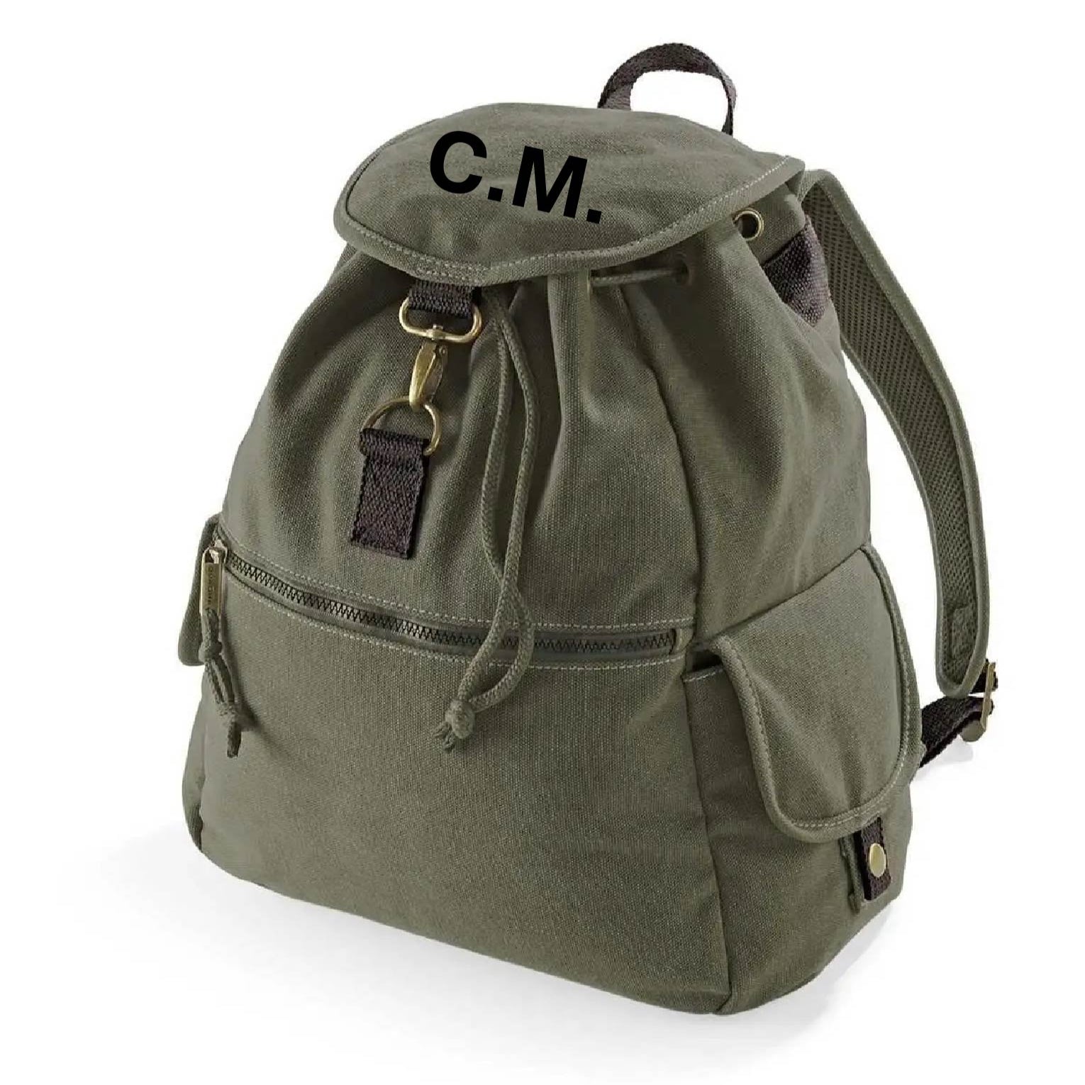 Zaino vintage unisex in cotone canvas personalizzabile - Be Brave Boutique