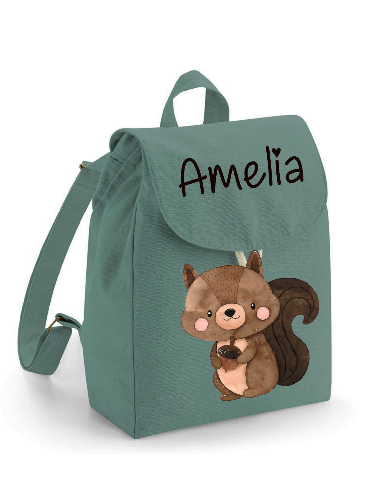 Zaino Asilo Bambino Personalizzato – Mini Zainetto con Nome Scoiattolo