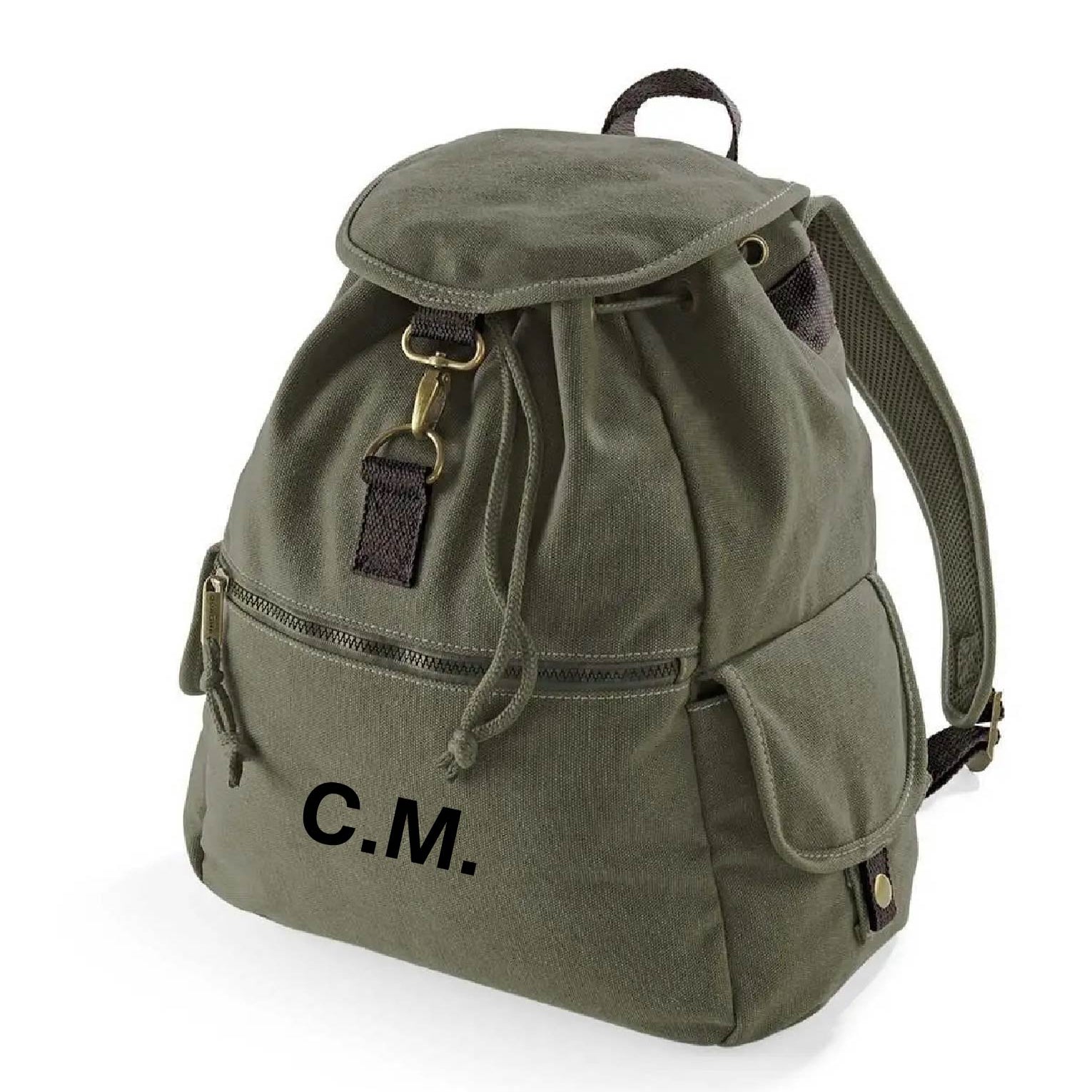 Zaino vintage unisex in cotone canvas personalizzabile - Be Brave Boutique