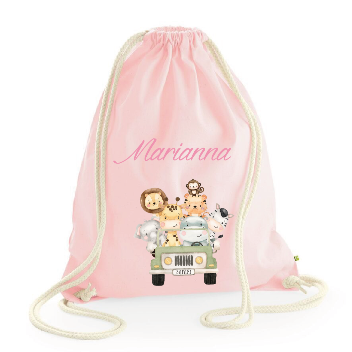 Zaino a sacca in cotone pesante Safari Verde - Be Brave Boutique