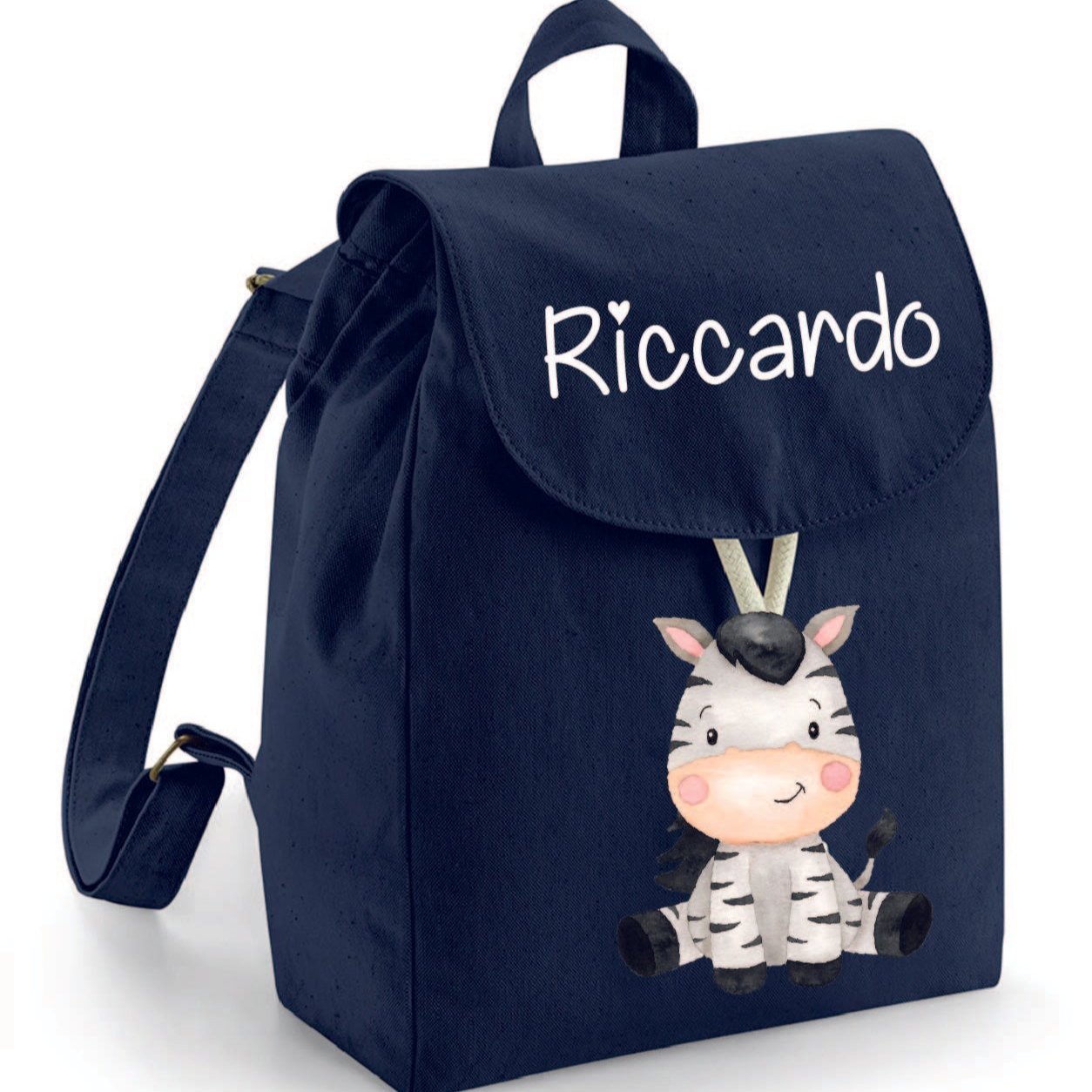 Mini Zaino in cotone Zebra - Be Brave Boutique