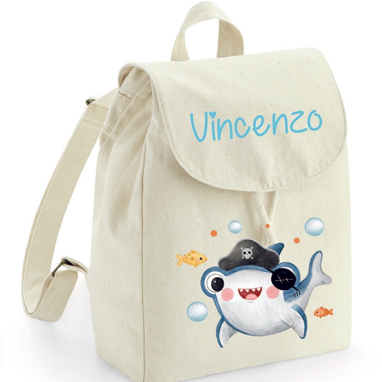 Mini Zaino in cotone Baby Shark - Be Brave Boutique