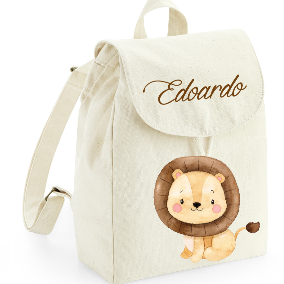 Mini Zaino in cotone Leone Cucciolo - Be Brave Boutique
