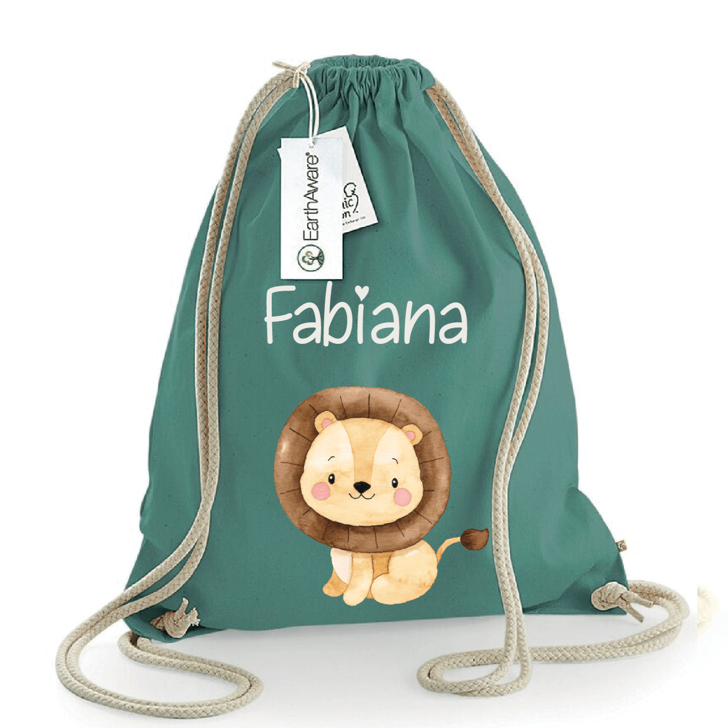 Zaino a sacca in cotone pesante Leone Cucciolo - Be Brave Boutique