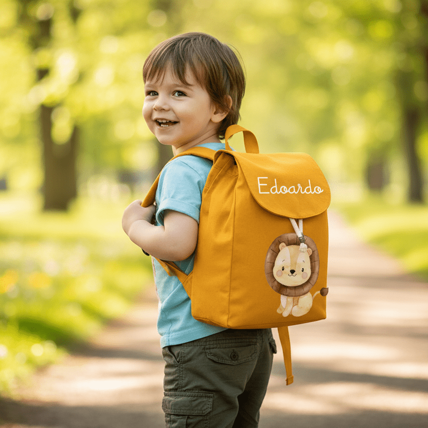 Mini Zaino in cotone Leone Cucciolo - Be Brave Boutique