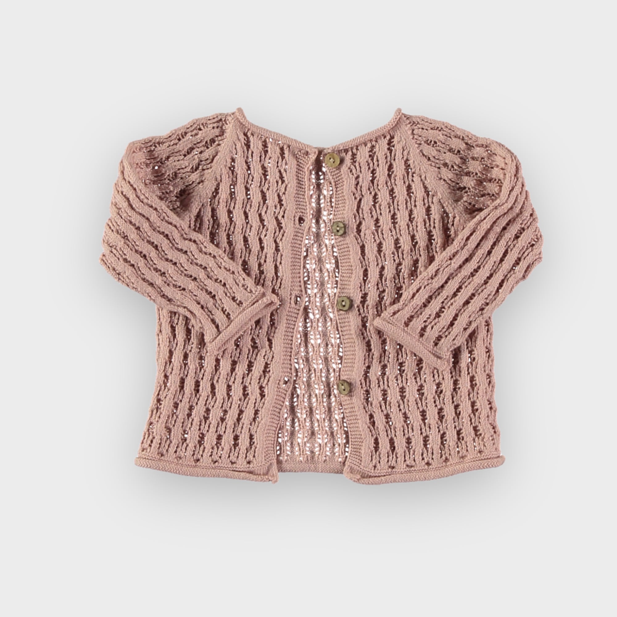 Cardigan Baly Li&me traforato Rosa - Be Brave Boutique