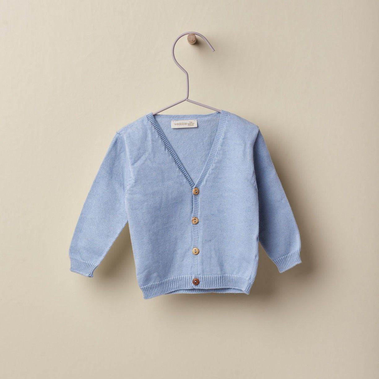 Cardigan in filo a V azzurro - Be Brave Boutique