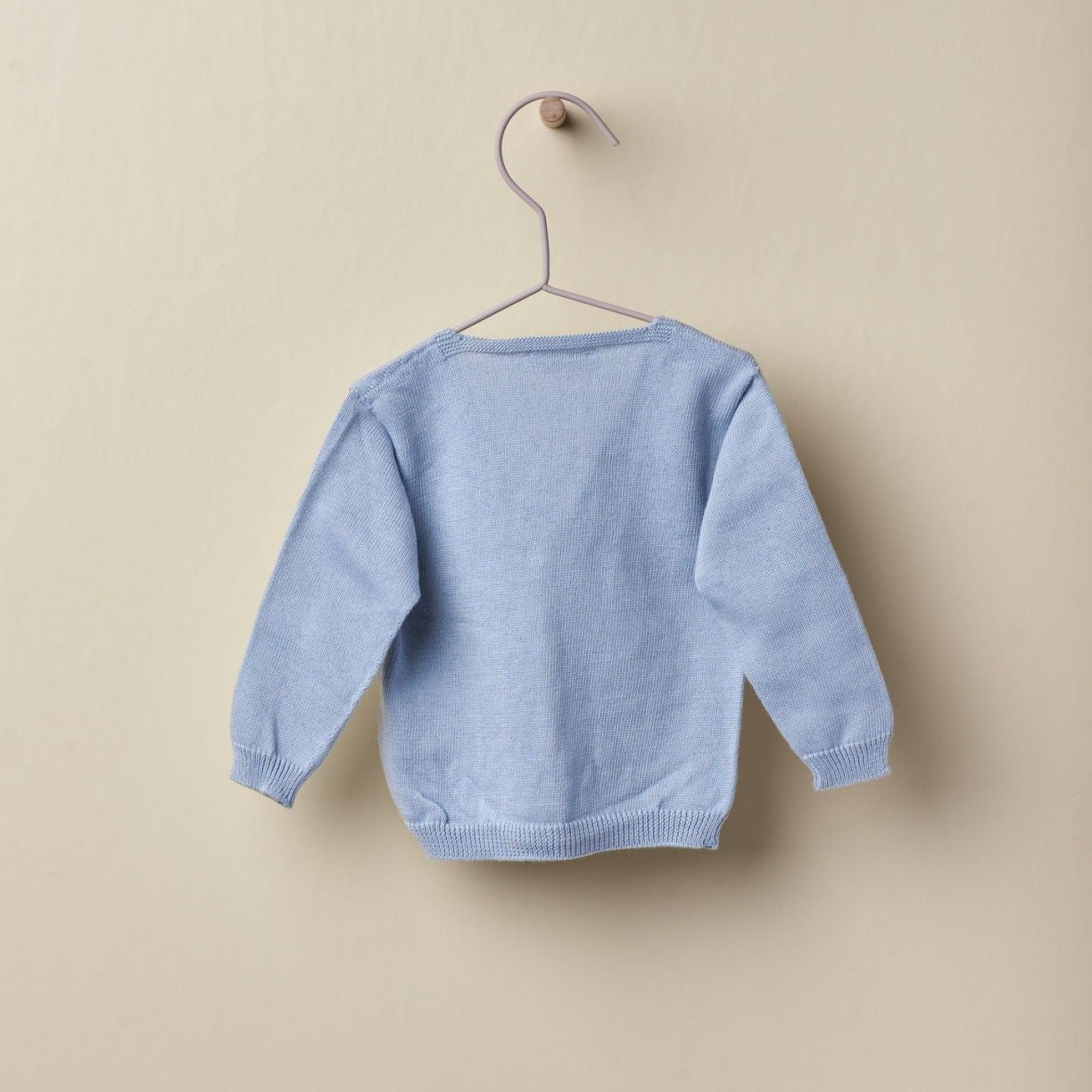 Cardigan in filo a V azzurro - Be Brave Boutique