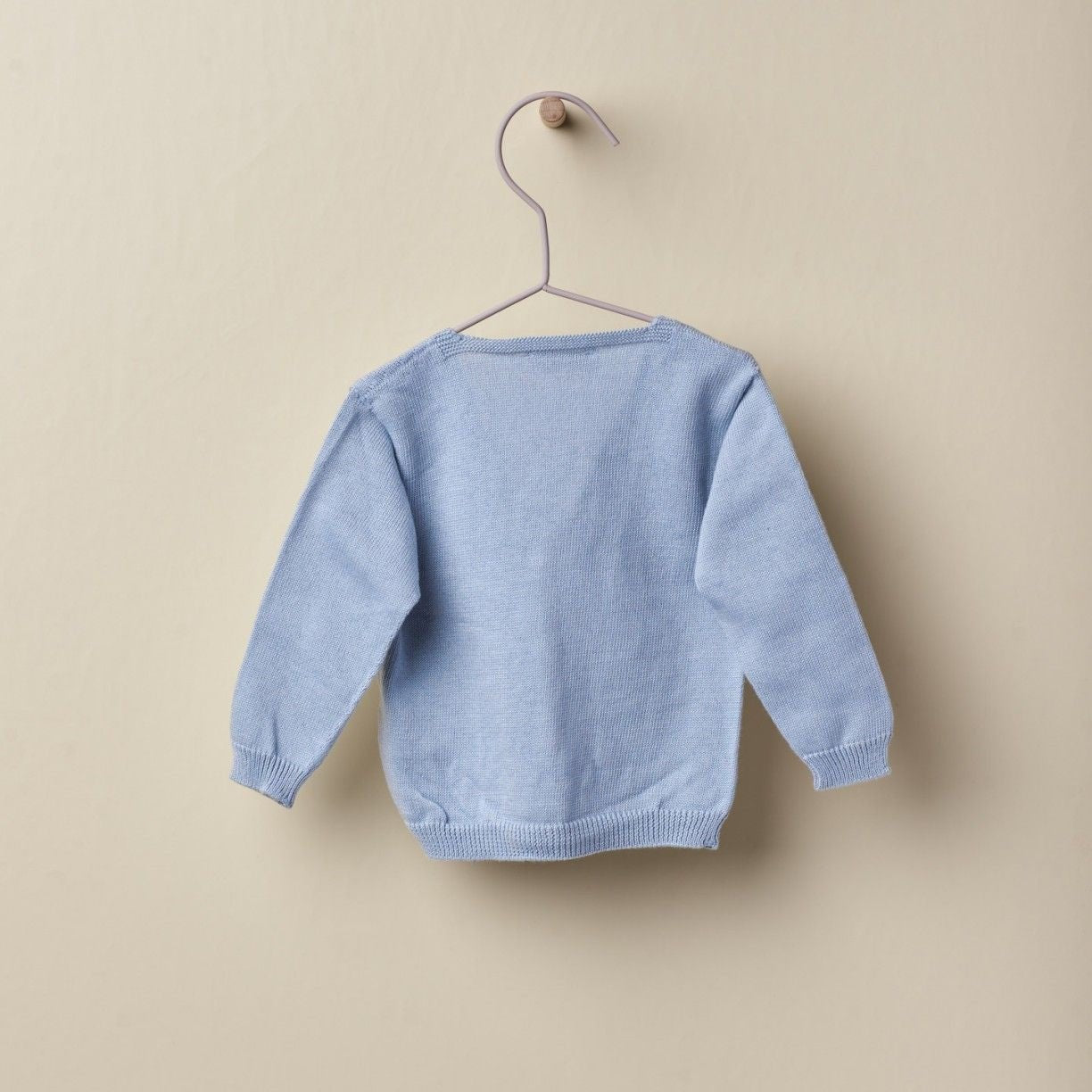 Cardigan in filo a V azzurro - Be Brave Boutique