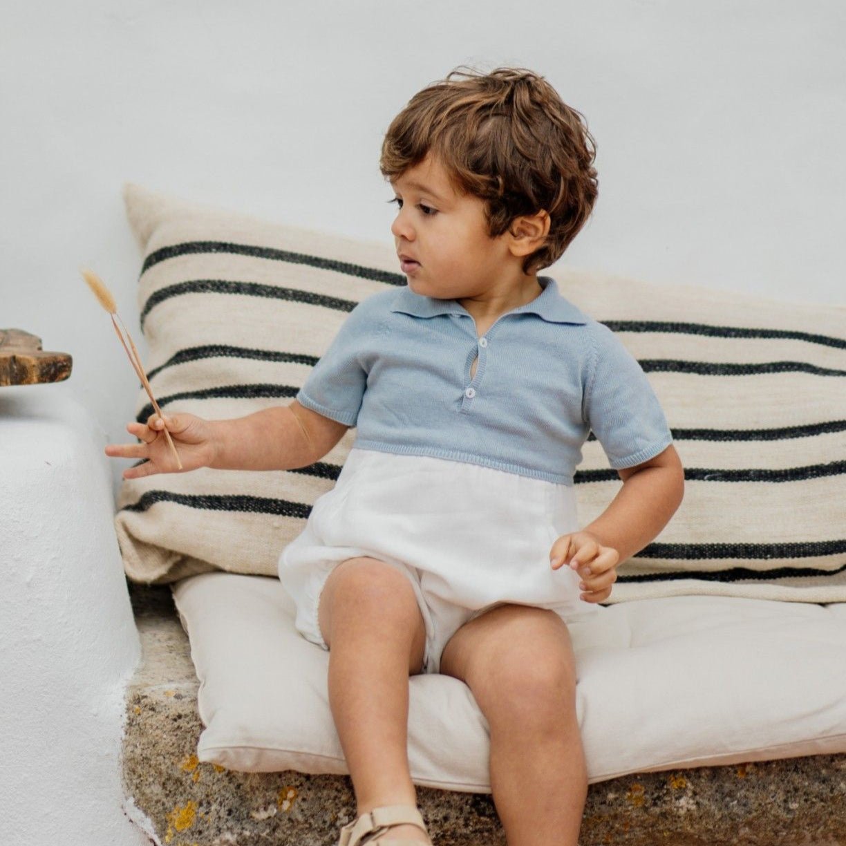 Pagliaccetto bimbo in filo e cotone biologico - Be Brave Boutique