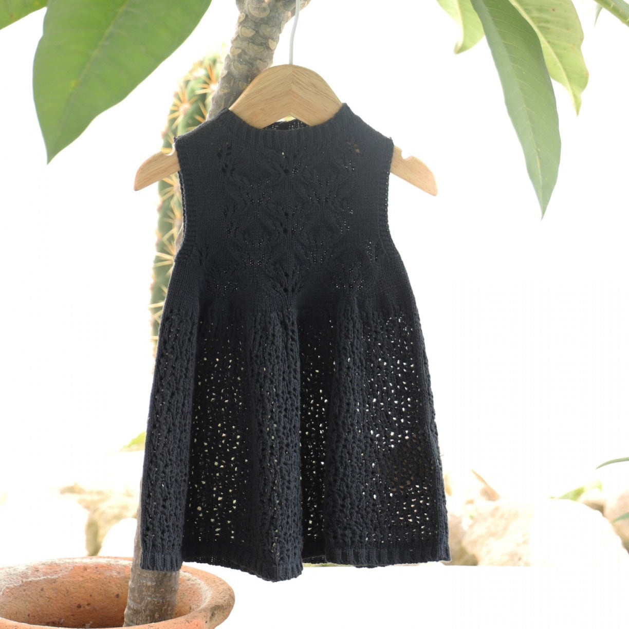 Abito Traforato a maglia Grigio Scuro - Be Brave Boutique