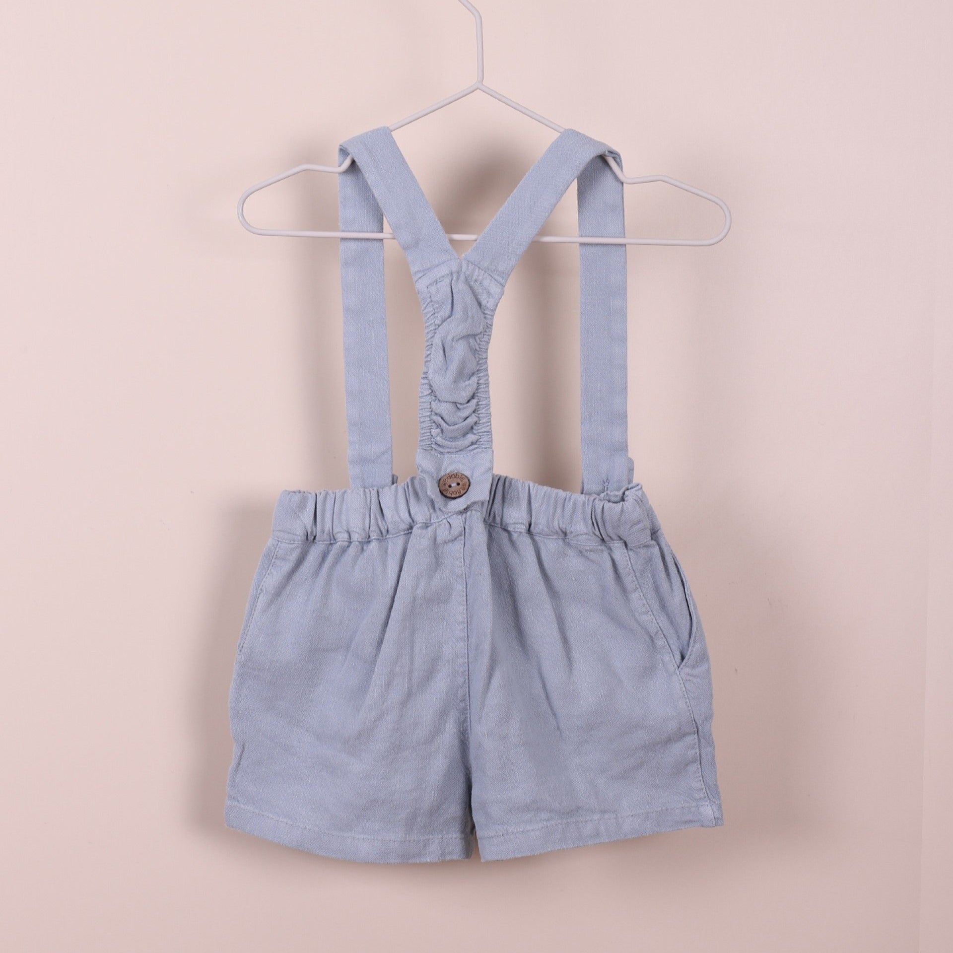 Pantaloncino con bretelle misto lino - Be Brave Boutique