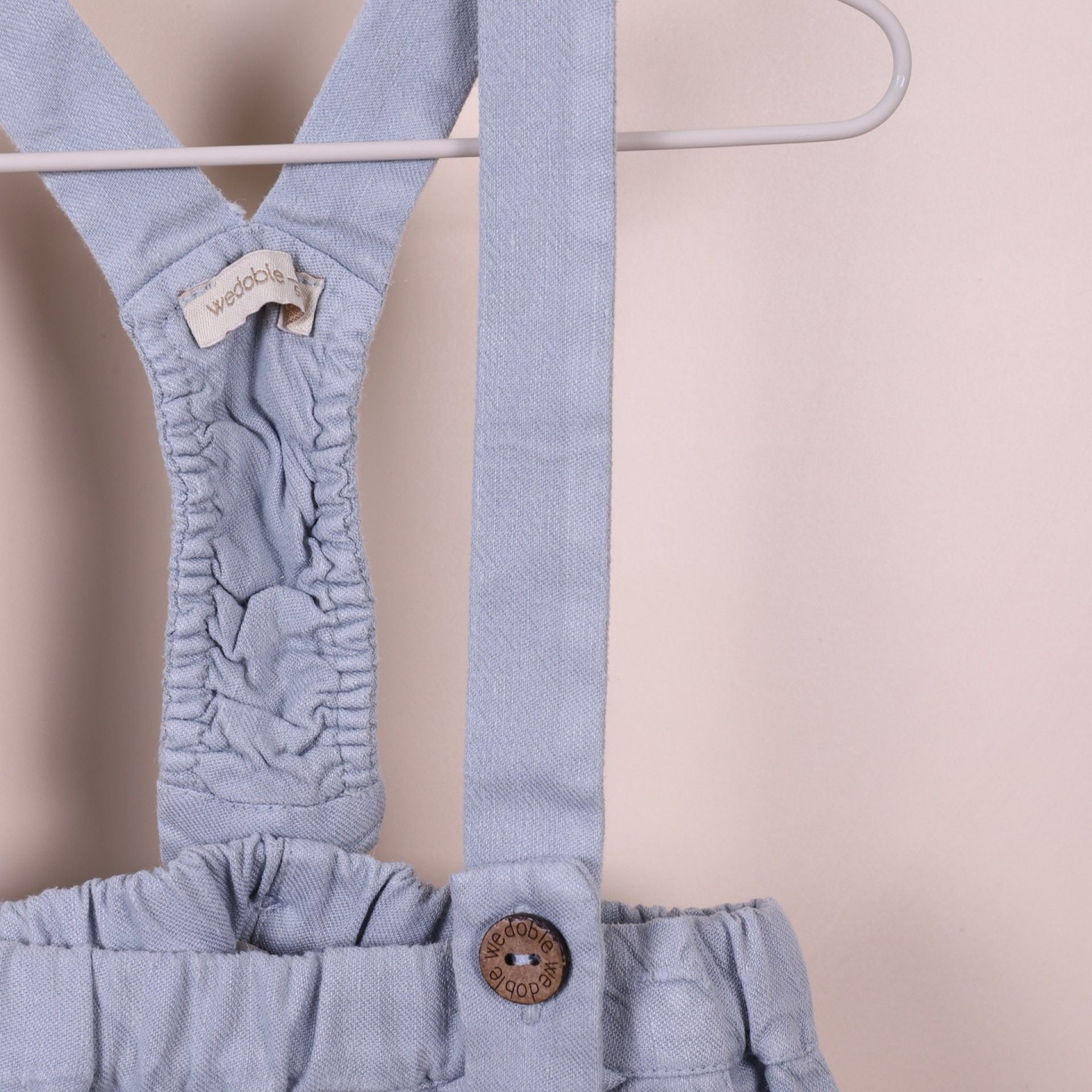 Pantaloncino con bretelle misto lino - Be Brave Boutique