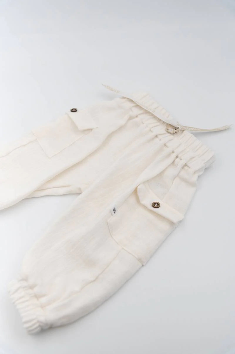 Pantalone con tasche laterali - Bianco 61 - Be Brave Boutique