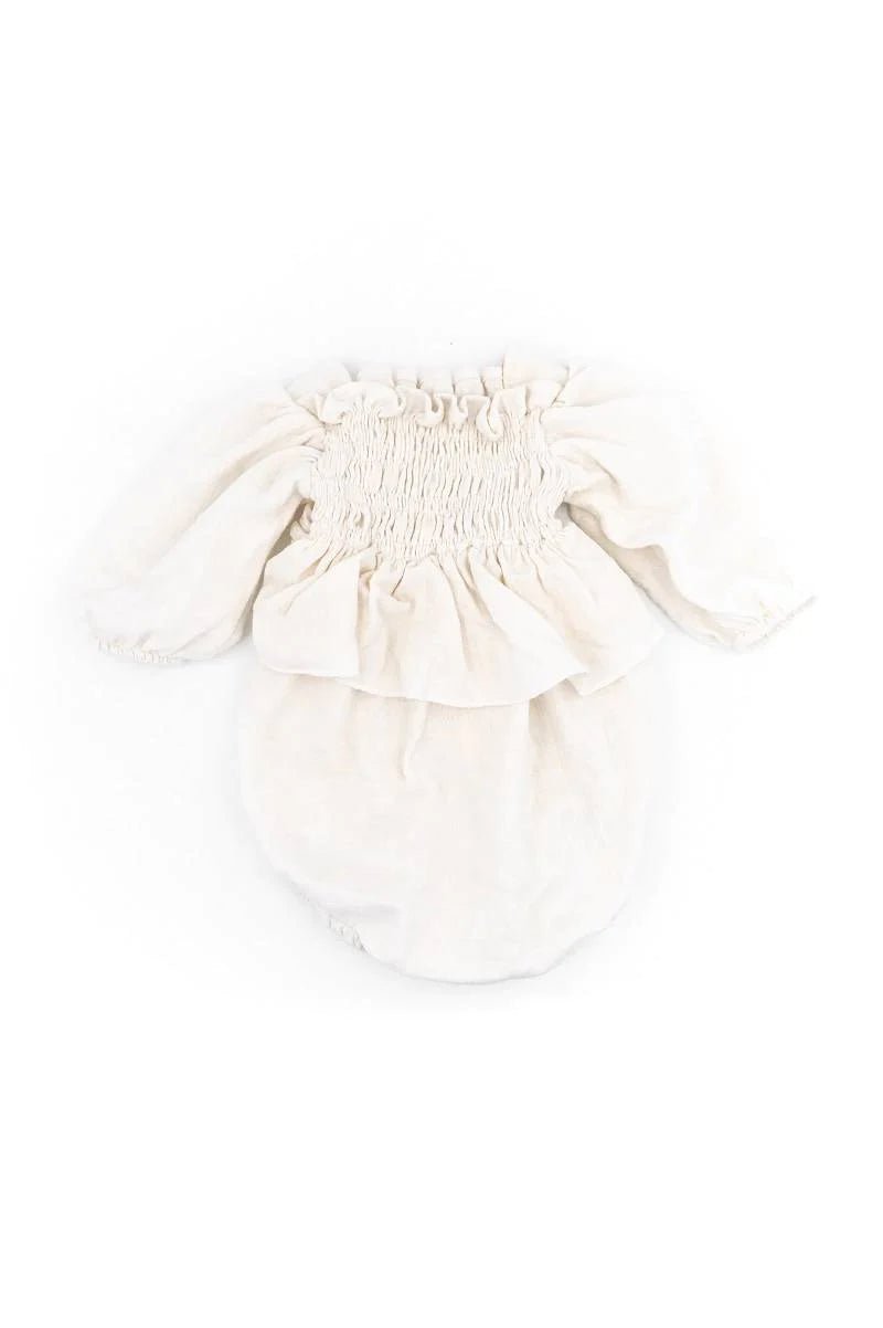 Vestito pagliacetto bimba - Bianco 61 - Be Brave Boutique