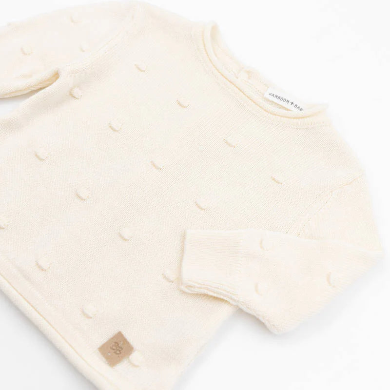 Maglia apertura dietro mini pom-pom - BIANCO 31 - Be Brave Boutique