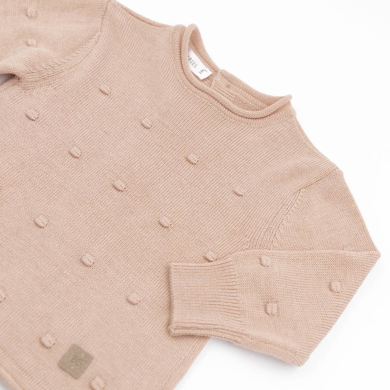 Maglia apertura dietro mini pom-pom - ROSA 461 - Be Brave Boutique