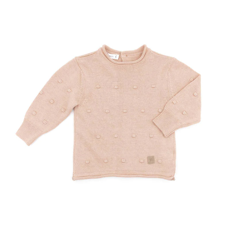Maglia apertura dietro mini pom-pom - ROSA 461 - Be Brave Boutique