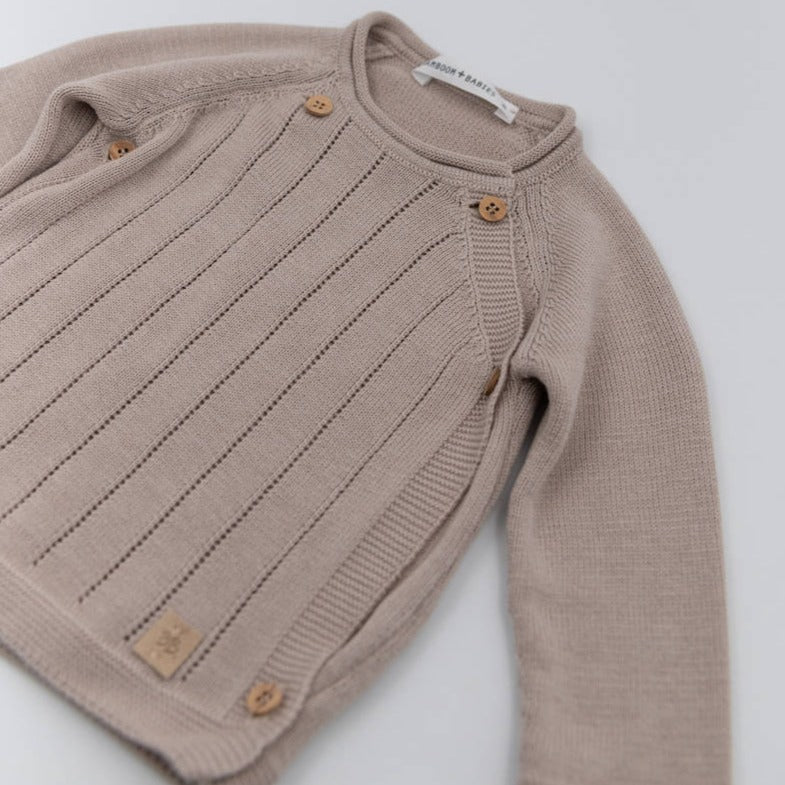 BAMBOOM Maglia incrociata trattini - CAMMELLO 331 - Be Brave Boutique