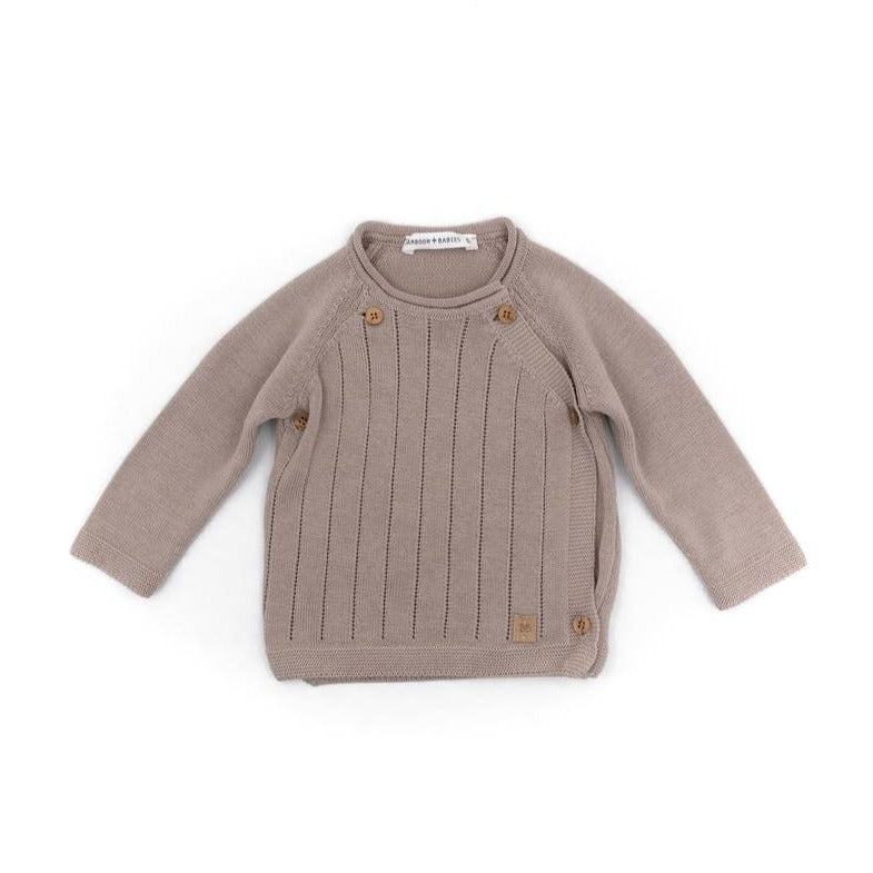 BAMBOOM Maglia incrociata trattini - CAMMELLO 331 - Be Brave Boutique