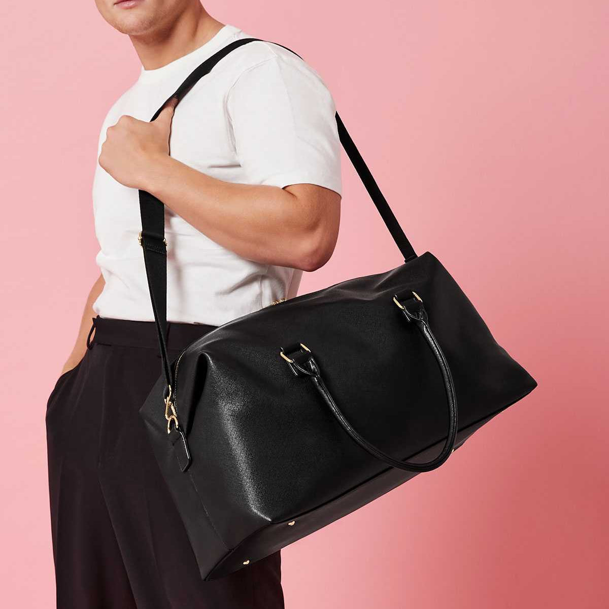 Borsone in simil Pelle con tracolla personalizzabile - Be Brave Boutique