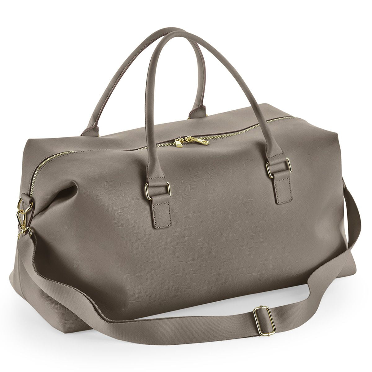 Borsone in simil Pelle con tracolla personalizzabile Tortora - Be Brave Boutique