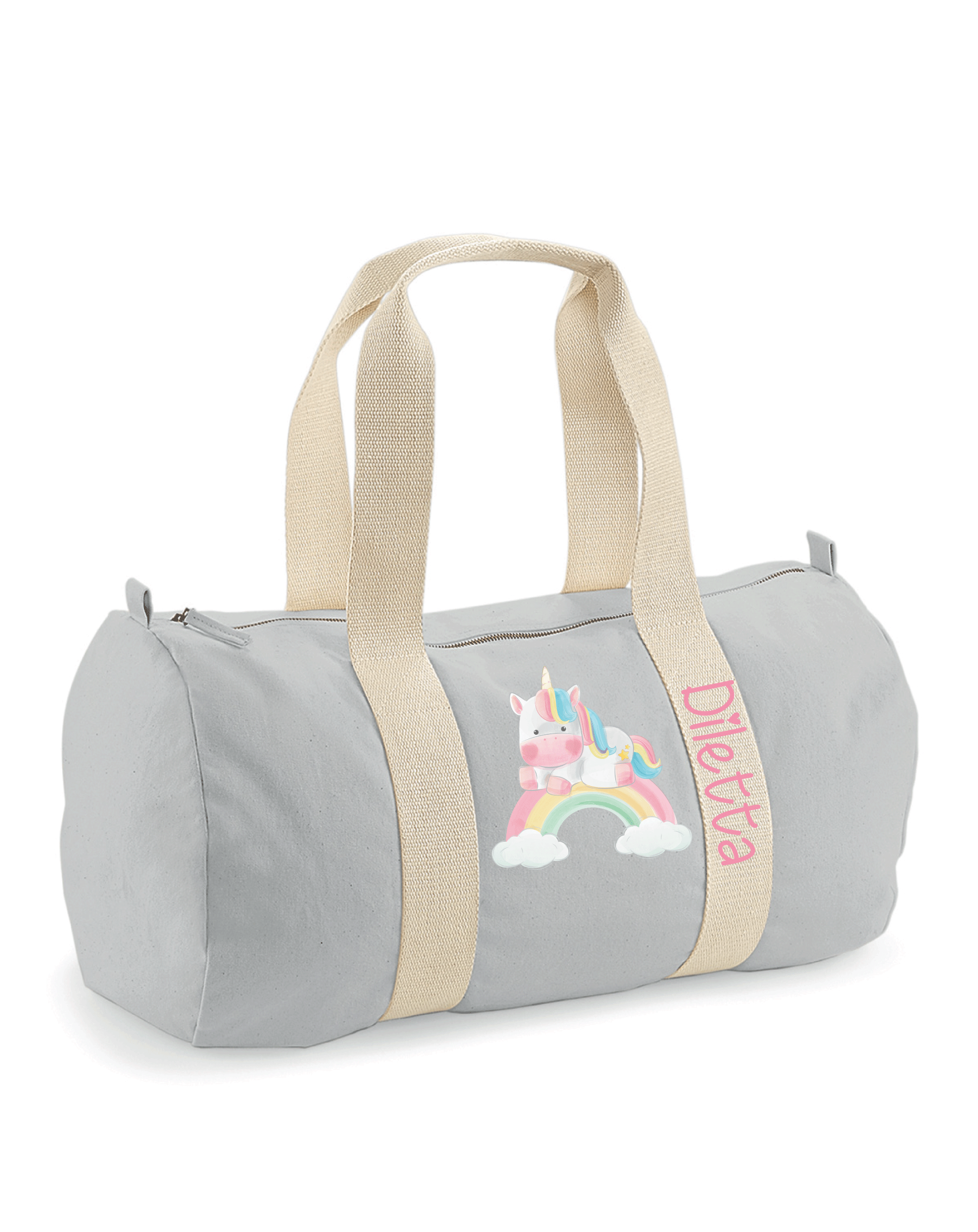 Borsone in cotone canvas personalizzato Unicorno - Be Brave Boutique