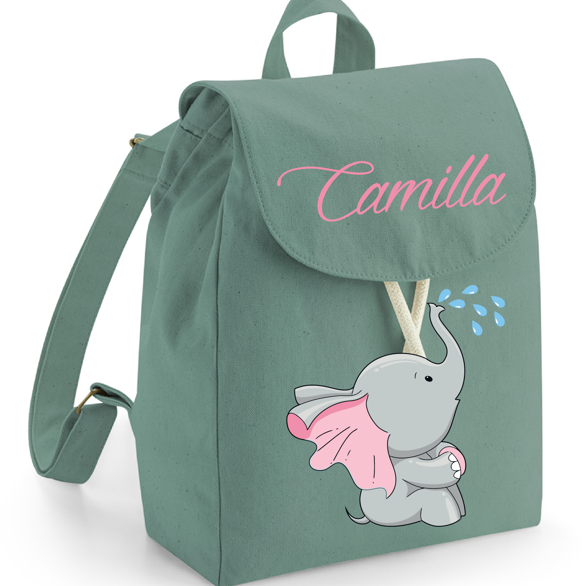 Mini Zaino in cotone Elefantina - Be Brave Boutique