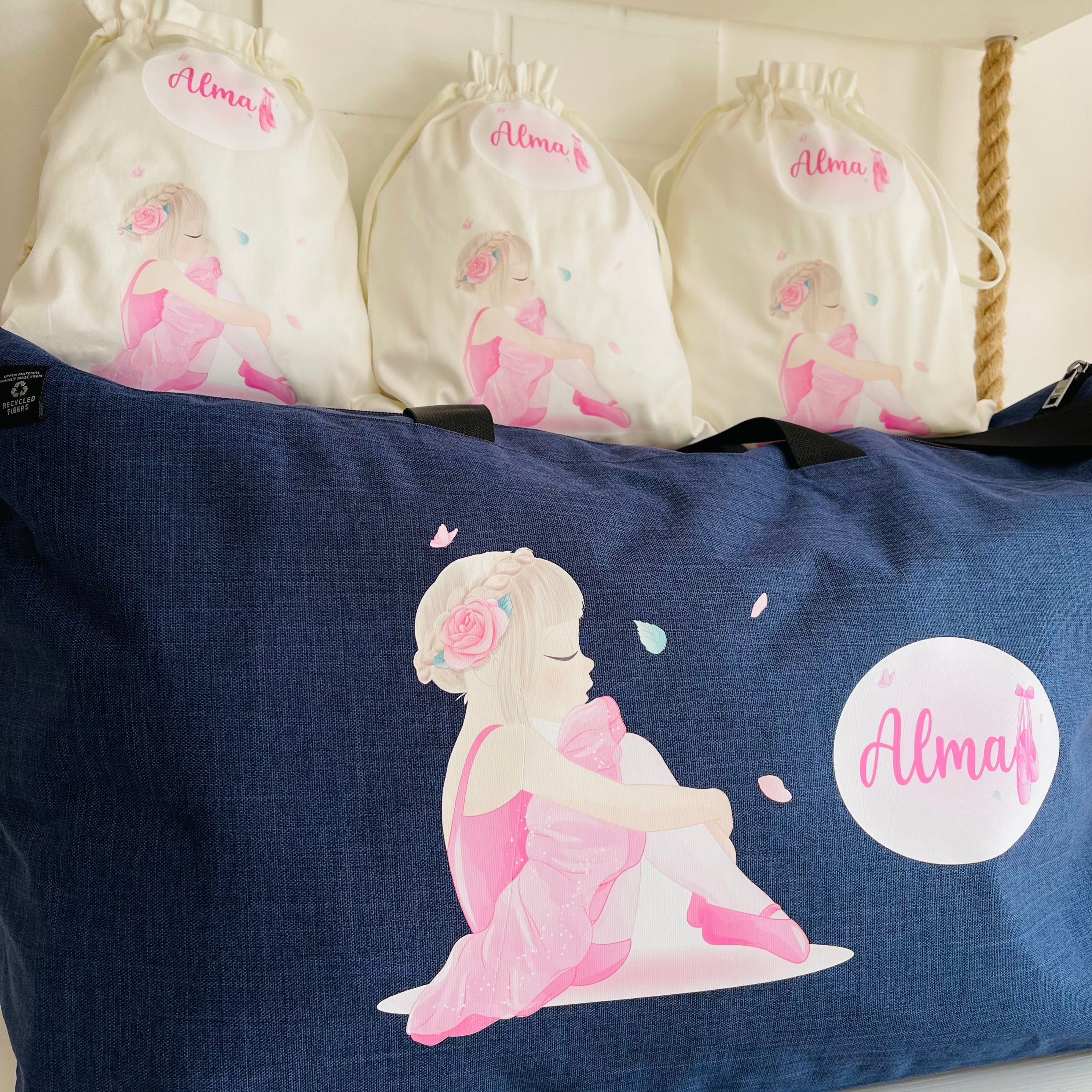Set Borsone Family Blu in pet riciclato Ballerina - Be Brave Boutique