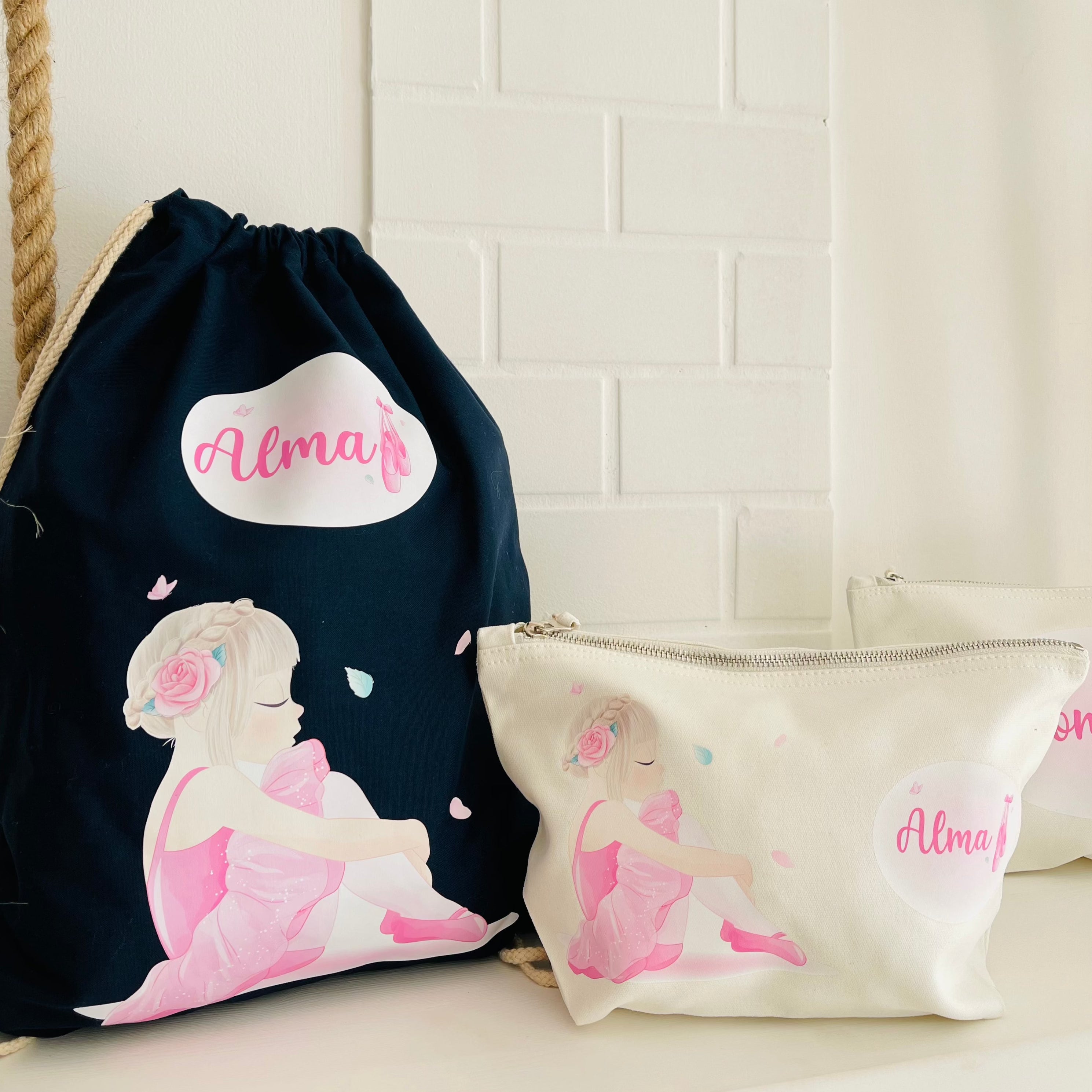 Set Borsone Family Blu in pet riciclato Ballerina - Be Brave Boutique