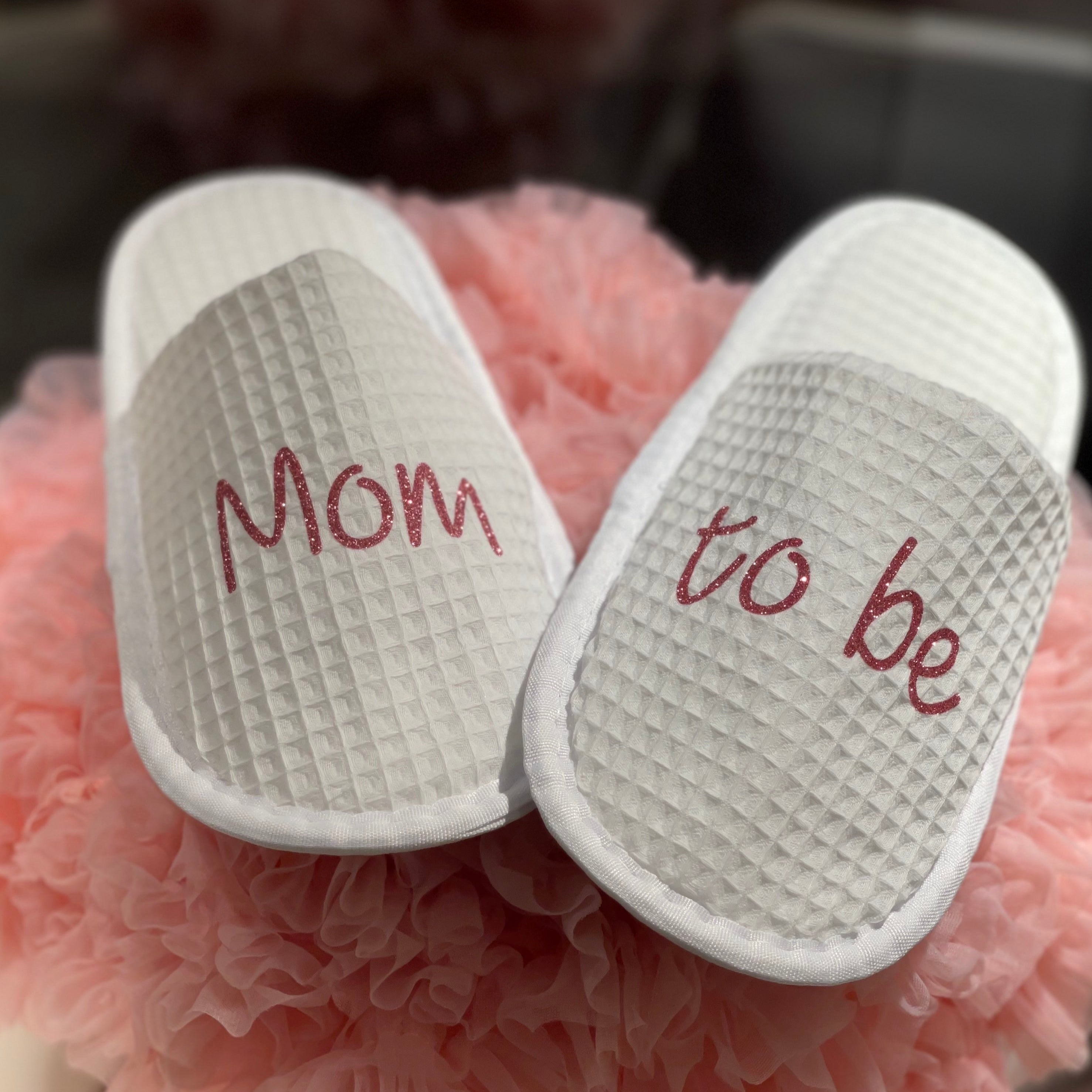 Pantofole in cotone a nido d'ape Mom to be - Be Brave Boutique