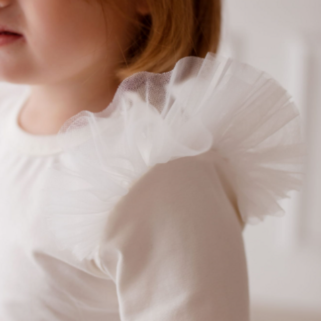 Maglietta Angel manica lunga con volant - Be Brave Boutique