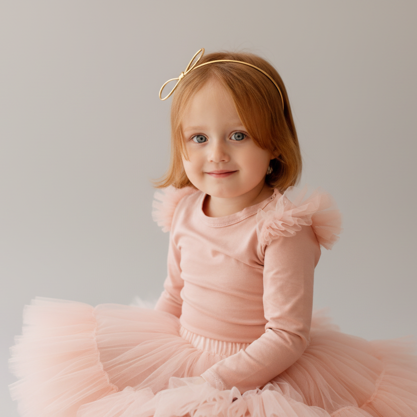 Maglietta Angel manica lunga con volant Venetian Pink - Be Brave Boutique