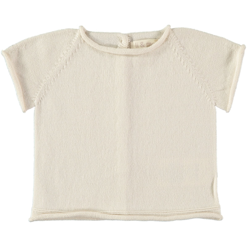 Tshirt con apertura dietro Jan Cream LI&ME - Be Brave Boutique