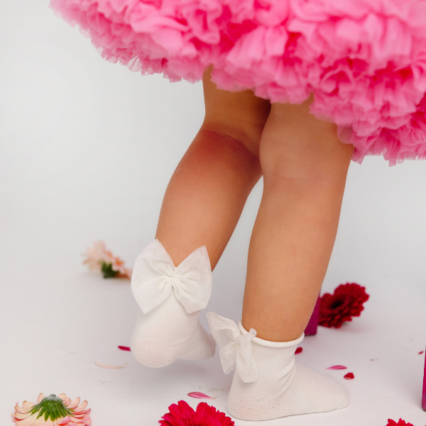 Calze basse con fiocco bianco - Be Brave Boutique