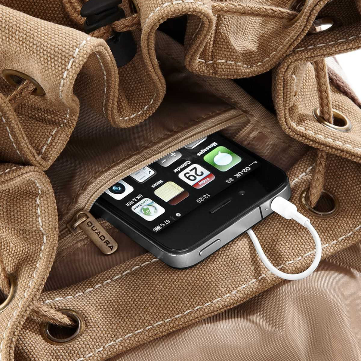 Zaino vintage unisex in cotone canvas - Be Brave Boutique