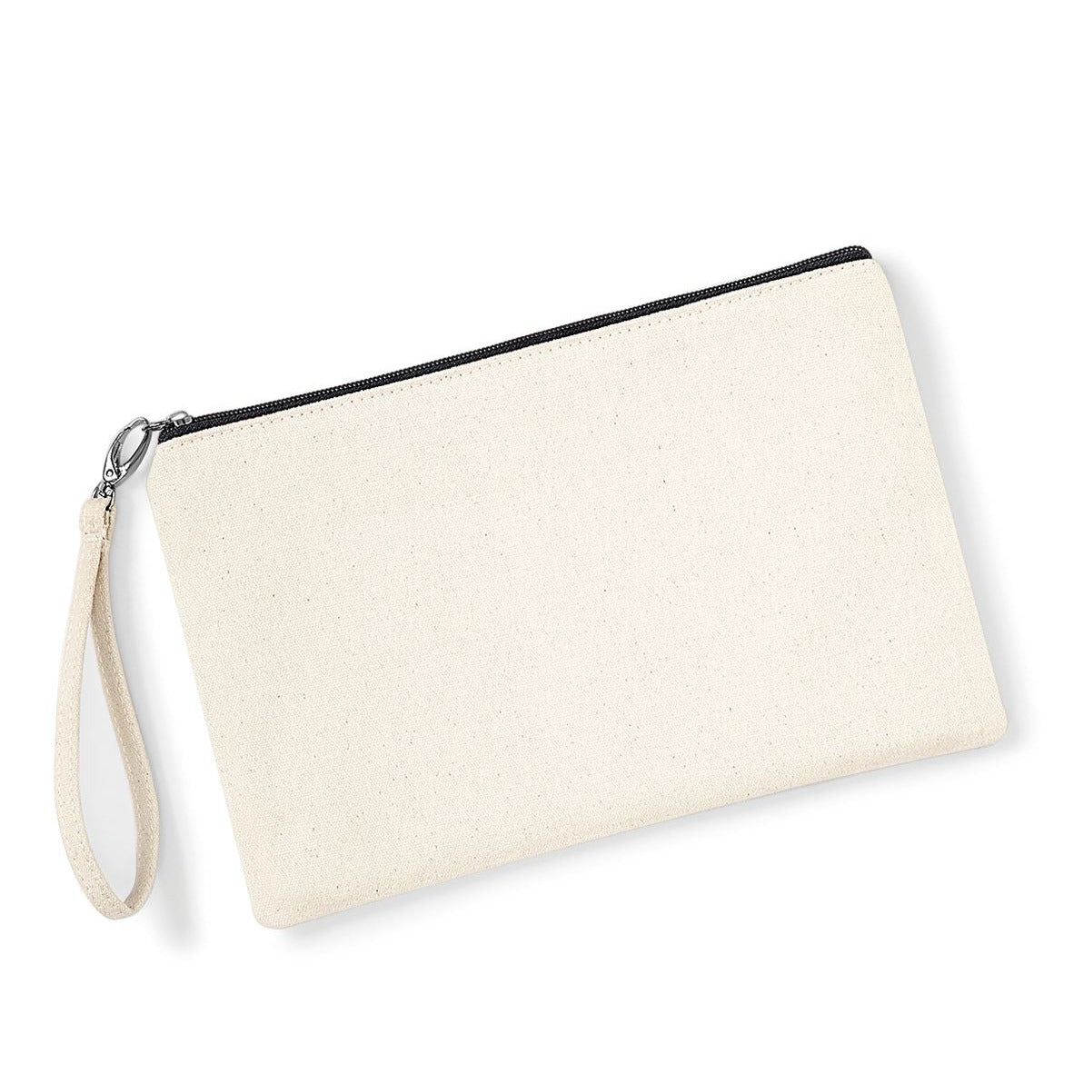 Pochette in cotone con anello da polso e zip colorata - Be Brave Boutique
