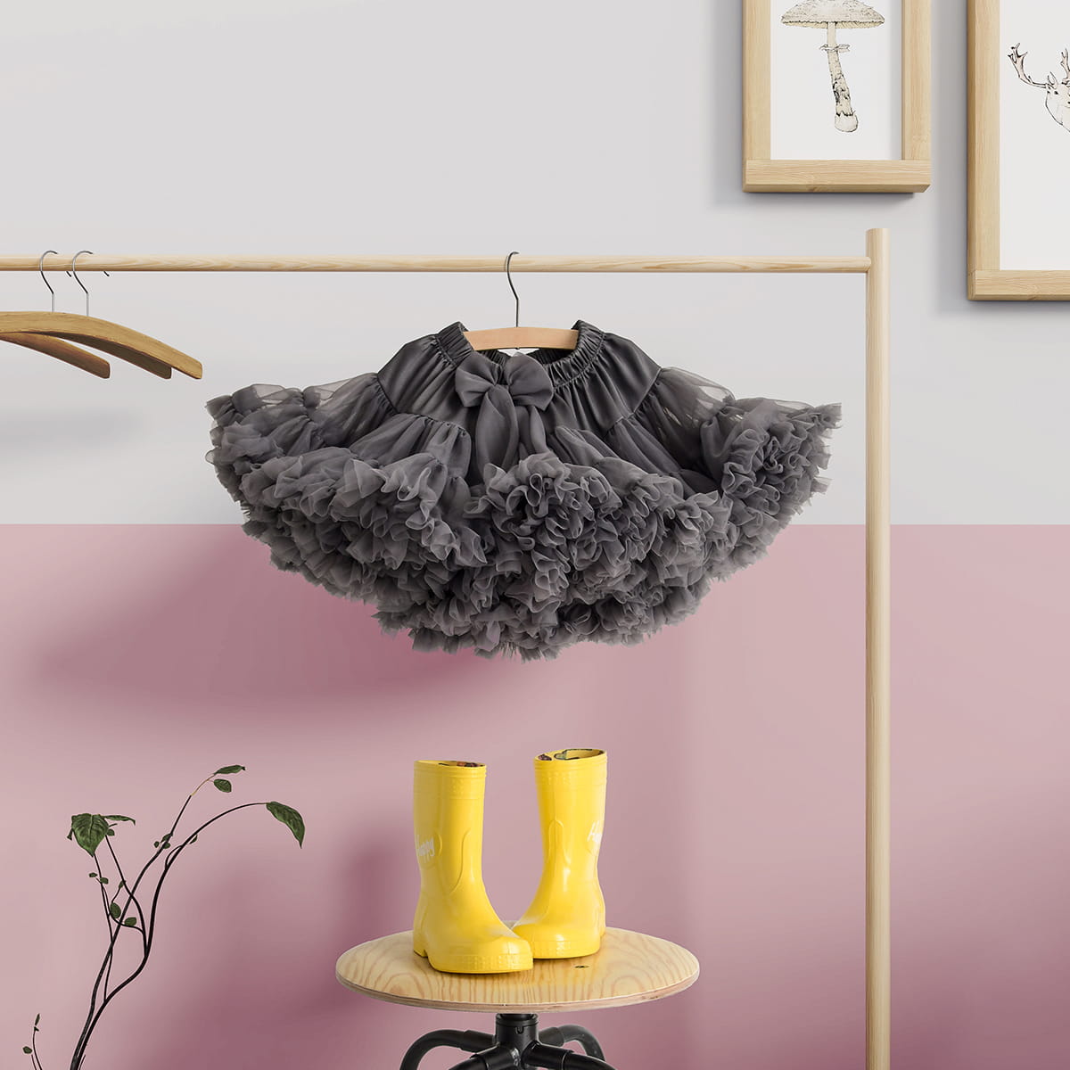 Gonna Ampia in Tulle Antracite - Be Brave Boutique