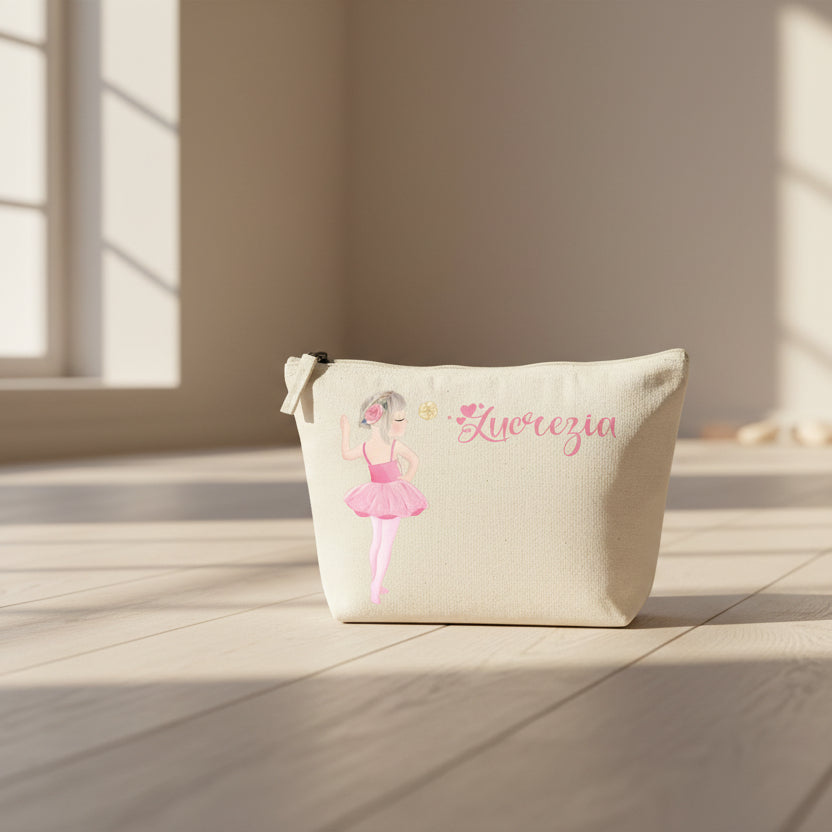 Pochette in cotone organico personalizzabile Ballerina - Be Brave Boutique