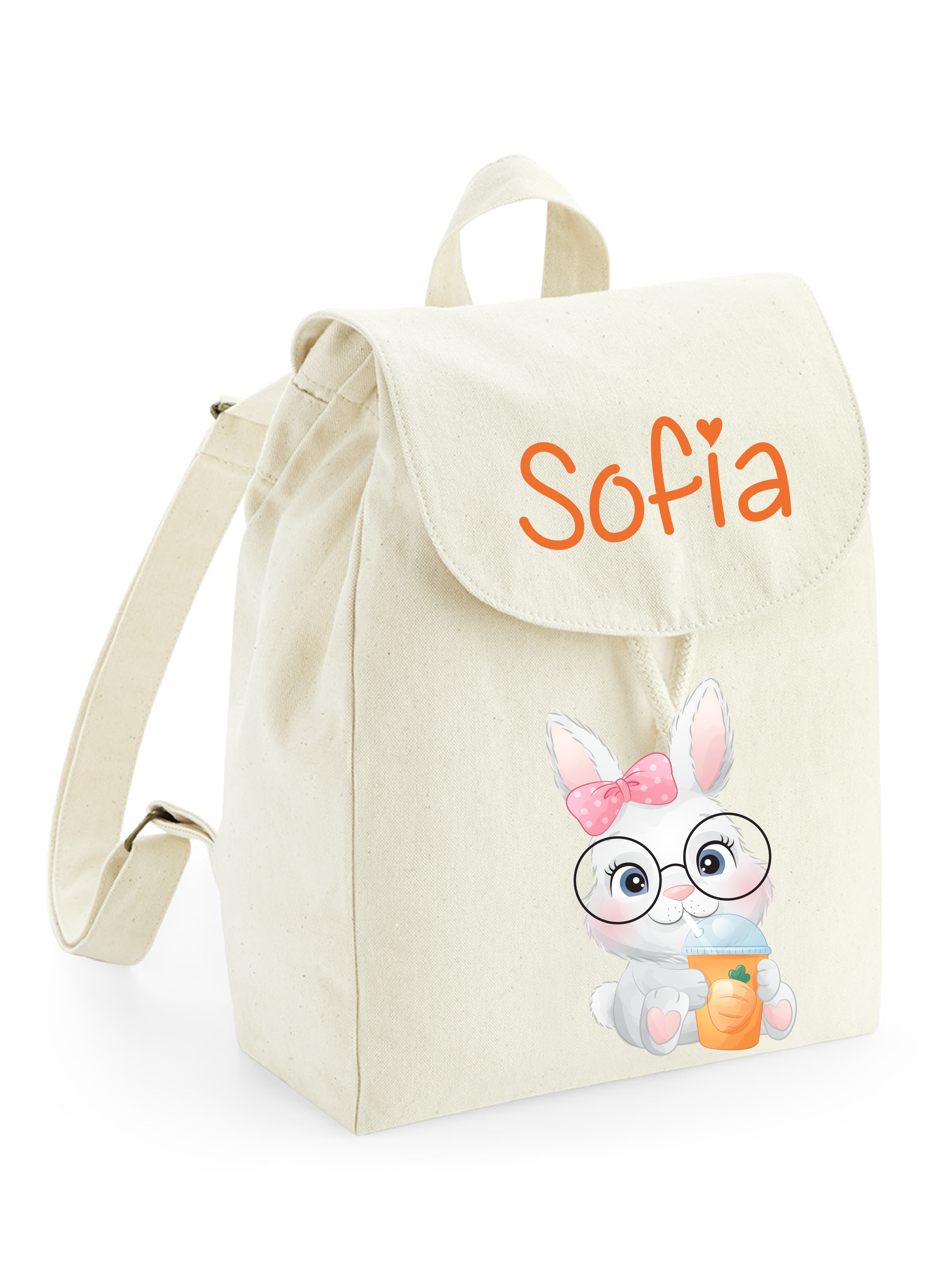 Mini Zaino Asilo in Cotone Coniglietta - Be Brave Boutique