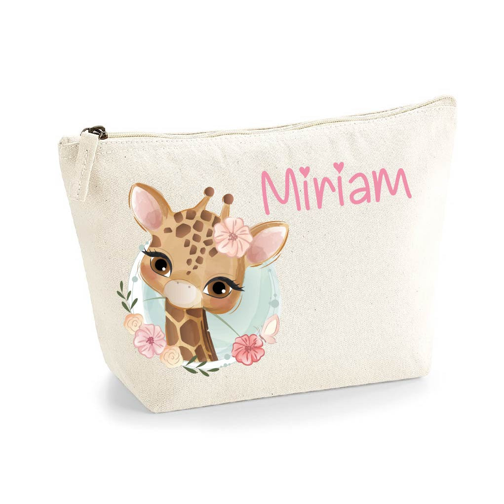 Pochette in cotone organico personalizzabile Giraffa - Be Brave Boutique
