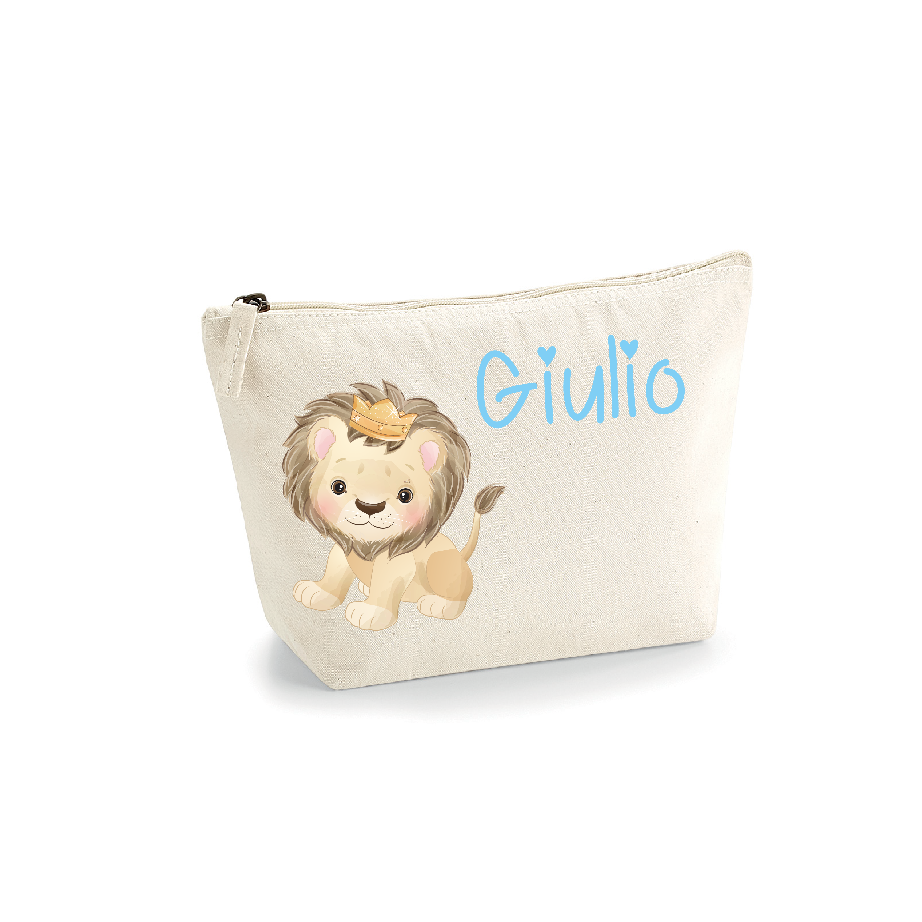 Pochette in cotone organico personalizzabile Leoncino - Be Brave Boutique