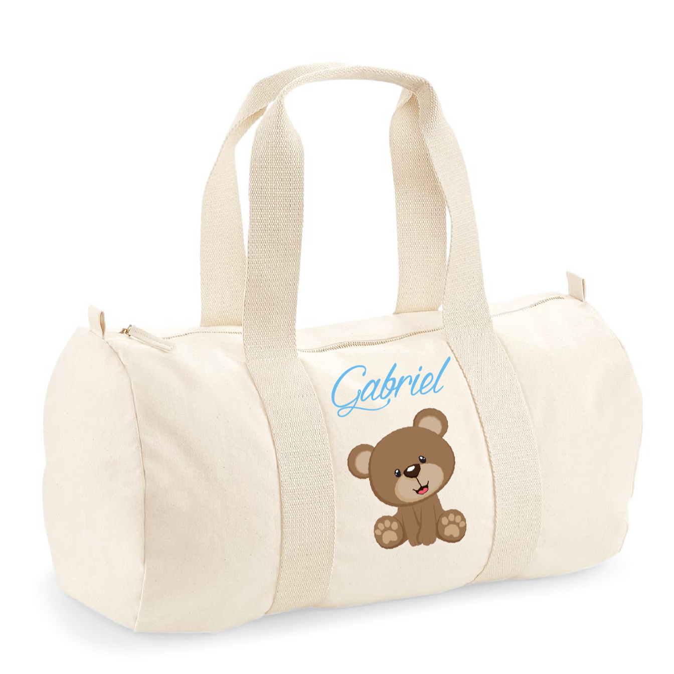 Borsone in cotone canvas personalizzato Orsetto - Be Brave Boutique