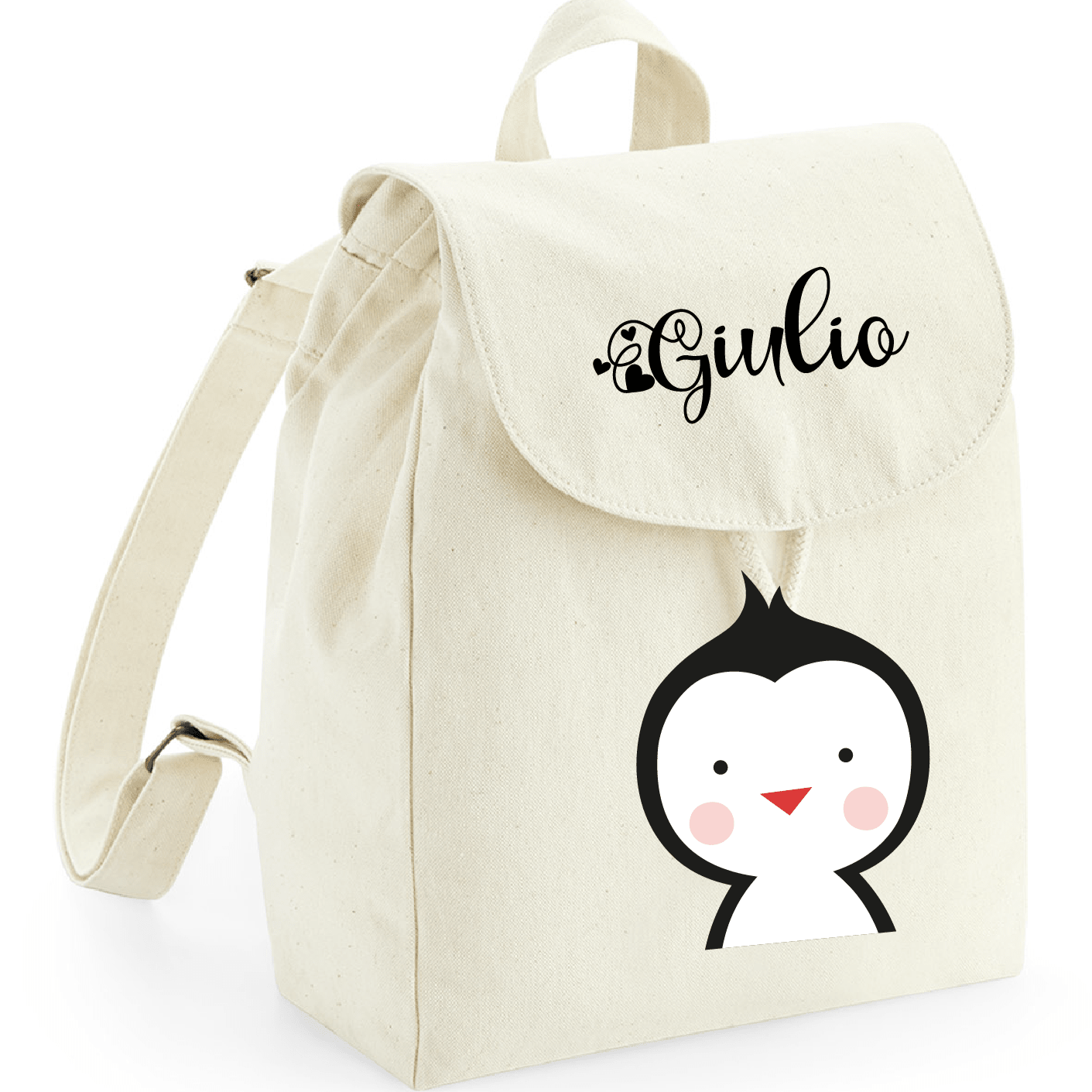 Mini Zaino in cotone Pinguino - Be Brave Boutique